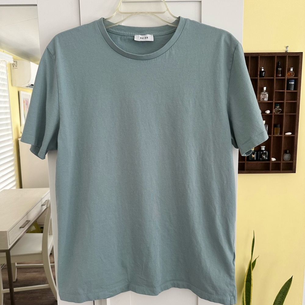 Men's Reiss Bless T-Shirt Size Small Aqua Sky Blue